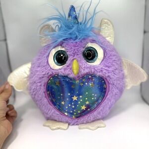 ZURU Owl Plush Purple Rainbow Star Belly Wings Big Eyes Toy Kids 10 Inch